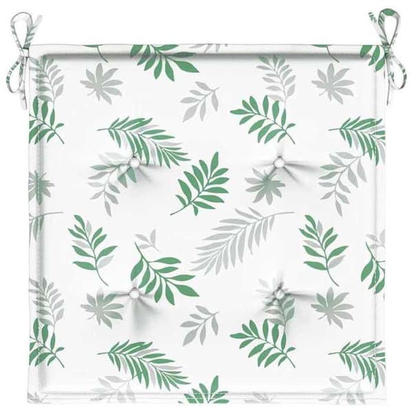 Maison Exclusive - Stolsdynor set om 6 med lövmönster 40x40x3 cm tyg