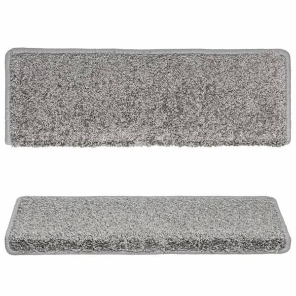 Maison Exclusive - Trappe tæppe 10 dele 65 x 21 x 4 cm Grå rektangulær kant Grå