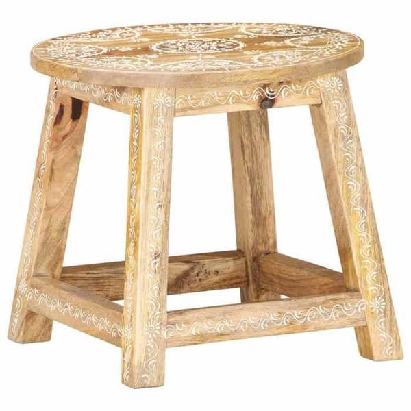 Maison Exclusive - Håndmalet taburet 38x38x35 cm Solid mango træ