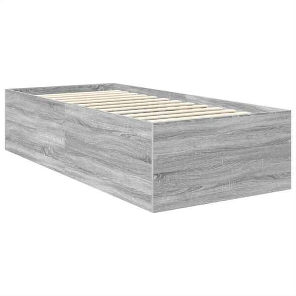 Sängram - EXKLUSIV HEM - Grå Sonoma - 75 x 190 cm - Ingenjörsträ - 1 plats Gris Sonoma