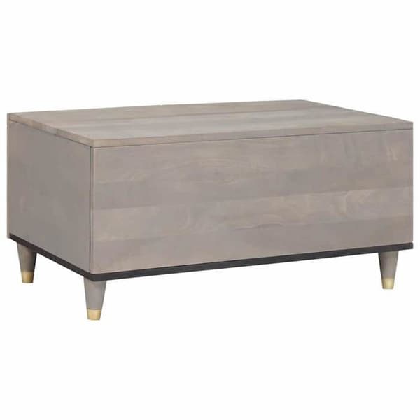 Maison Exclusive - Lavt bord Grå 80 x 50 x 40 cm Massivt mangotræ Grå