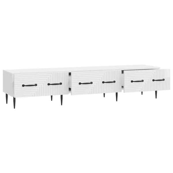 Maison Exclusive - TV-möbel Vit glans 147 x 34,5 x 30 cm Ingenjörsträ