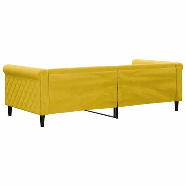 Maison Exclusive - Sängsoffa utan madrass gul 90x200 cm sammet Gul