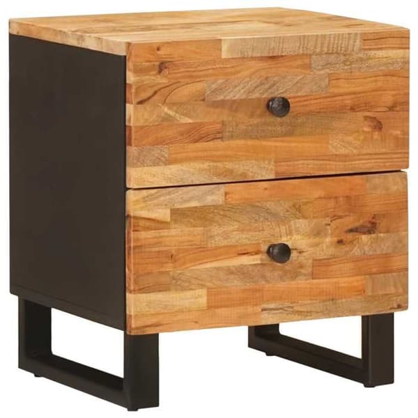 Maison Exclusive - Natbord 2 dele Brun 40 x 33 x 46 cm