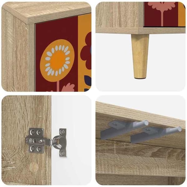 Maison Exclusive - Buffé ESSEN Sonoma 69 x 33 x 75 cm Ingenjörsträ