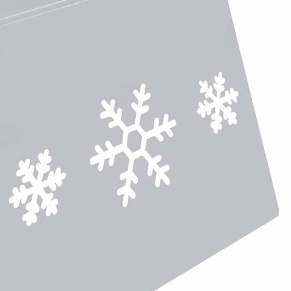 Granjupe - EXKLUSIVT HEM - Ø68x25 cm - Metall - Snömönster - Silverfärgad och vit Silver