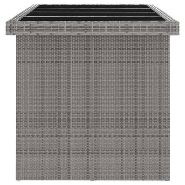 Maison Exclusive - Trädgårdsmöbler 11 delar med kuddar, flätad resin, grå Grå