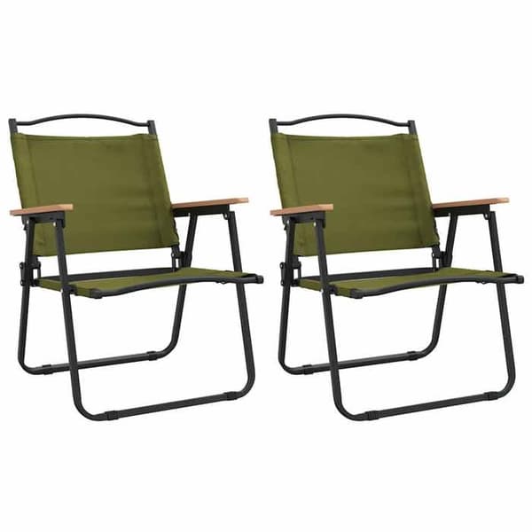 Maison Exclusive - Campingstolar set om 2 Grön 54x55x78 cm Oxford-tyg
