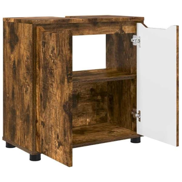 Maison Exclusive - Badrumsspegelskåp Ek rök 60 x 30 x 60 cm Rökt ek