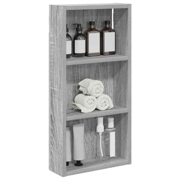 Maison Exclusive - Väggskåp för badrum Grå Sonoma 30 x 10 x 60,5 cm