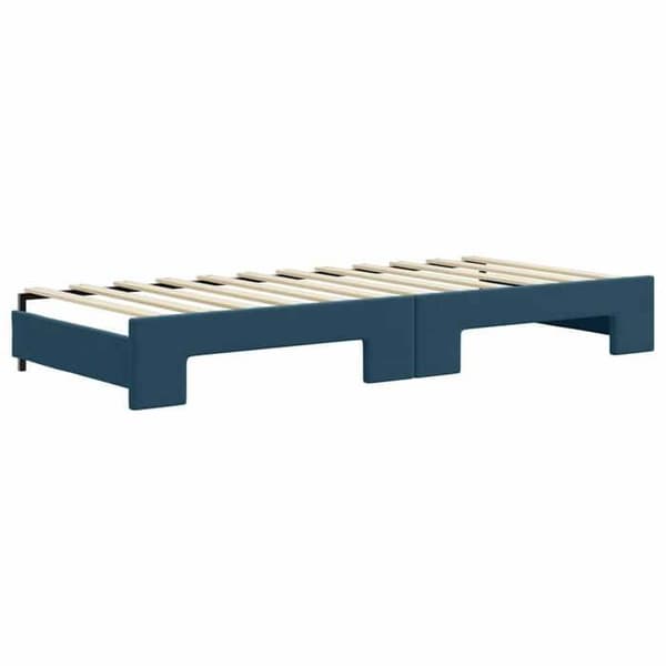 Maison Exclusive - Dagbädd med utdragbar säng och blå madrass 90x200 cm sammet Blå