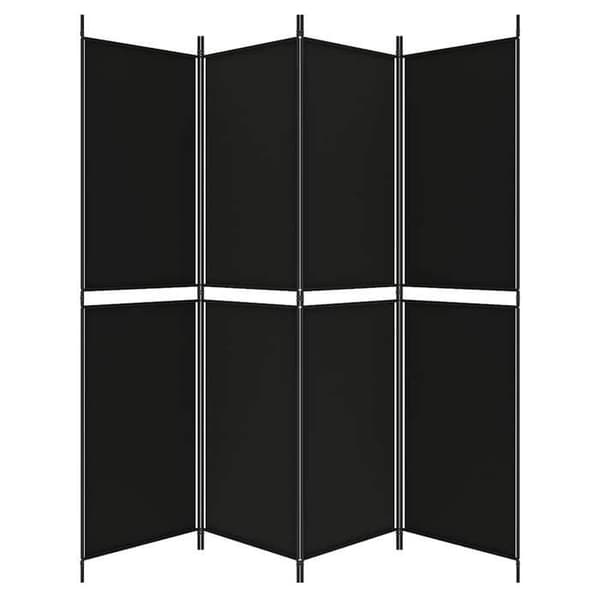 Maison Exclusive - Skillevæg 4 paneler Sort 200x200 cm Stof Svart