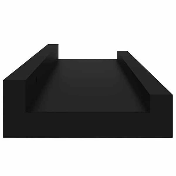 Maison Exclusive - Seinähyllyt 4 kpl Musta 40x9x3 cm Svart