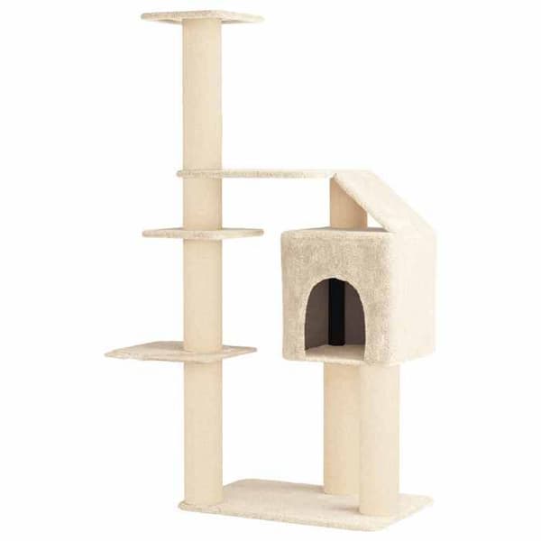 Maison Exclusive - Katte træ med sisal kløepæle Creme 183 cm