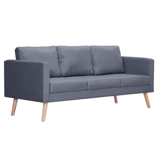 Maison Exclusive - Sätt med 2-sits och 3-sits soffor i mörkgrått tyg Mörkgrå