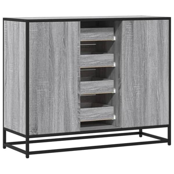 Maison Exclusive - Sonoma harmaa buffet 92x35x76 cm insinööripuuta