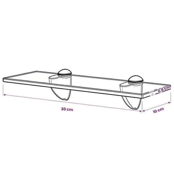 Maison Exclusive - Lasihylly 30 x 10 cm 8 mm Transparent