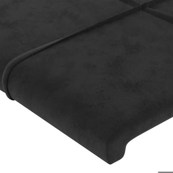 Maison Exclusive - Musta pääty 100x5x78/88 cm Sametti