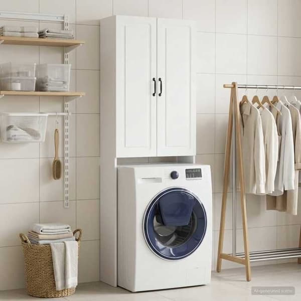 Maison Exclusive - Toilettskabe UTRECHT Hvid 66 x 25,5 x 190 cm Vit