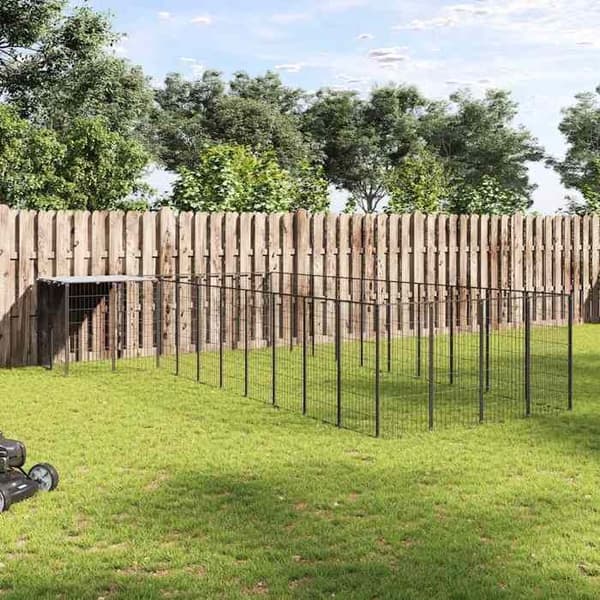 Maison Exclusive - Chenil Noir 13,31 m² Stål