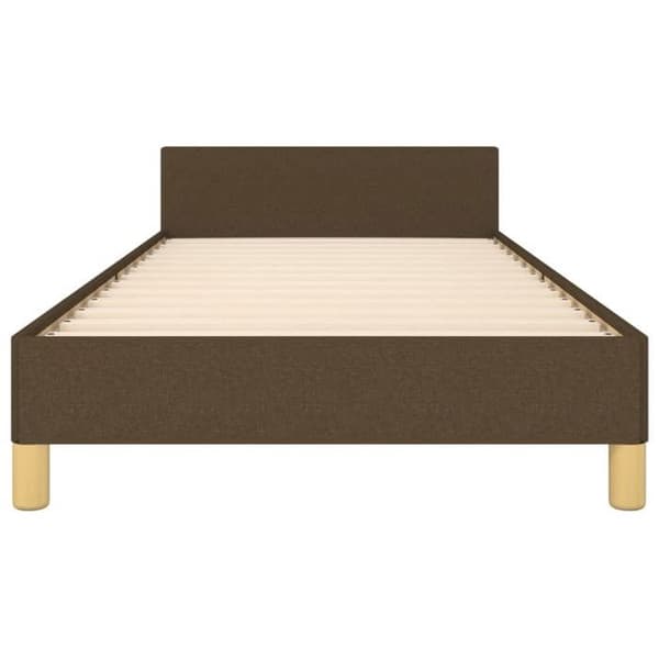 Maison Exclusive - Sengestel uden madras mørkebrun 90x200 cm stof
