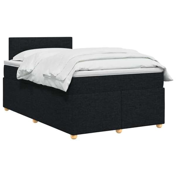 Maison Exclusive - Boxspring-sänky mustalla patjalla 120 x 190 cm Kangas