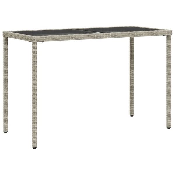 Maison Exclusive - Trädgårdsbord med ljust grått glas 115x54x74 cm rotting