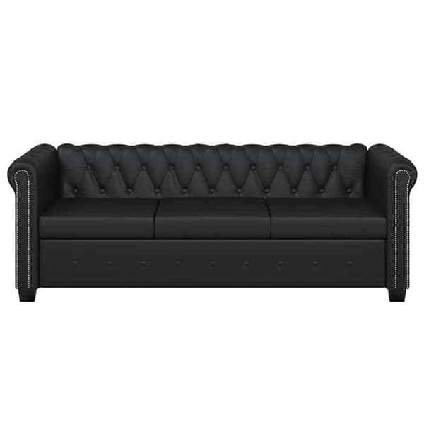 Maison Exclusive - Chesterfield sofa til 2 og 3 personer i sort Svart