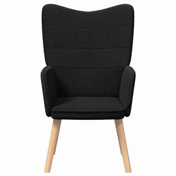Maison Exclusive - musta nojatuoli 62 x 67 x 95,5 cm Sherpa-kangasta