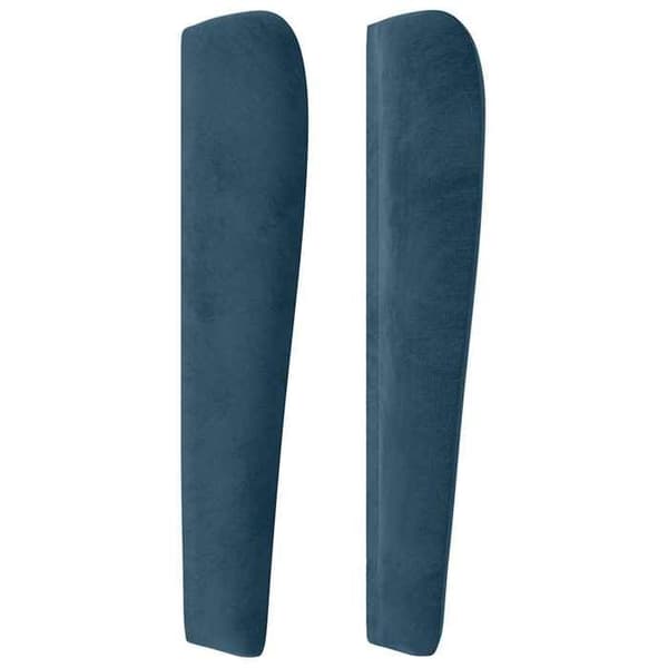 Maison Exclusive - Päätylevy korvilla Tummansininen 183x23x118/128 cm Sametti