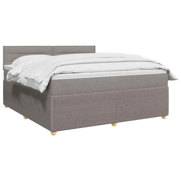 Maison Exclusive - Boxspring säng med madrass Taupe 140 x 200 cm Tyg Mol