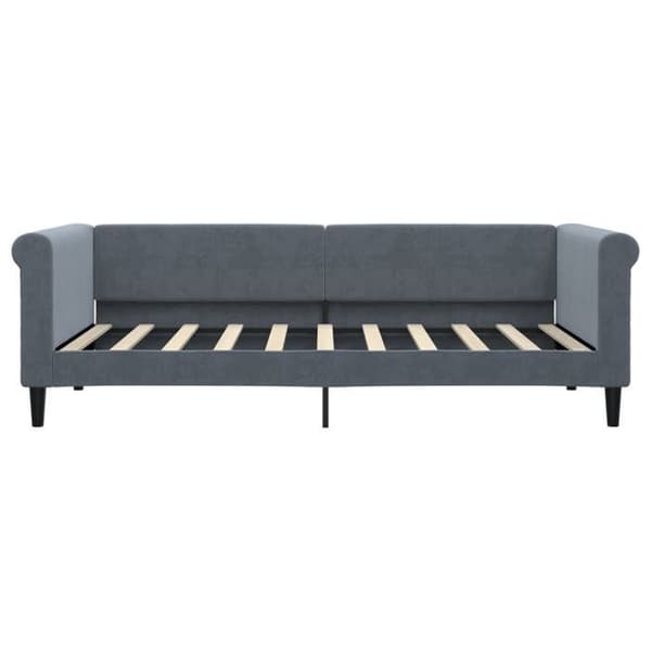 Maison Exclusive - Dagbädd med mörkgrå madrass 90x190 cm sammet