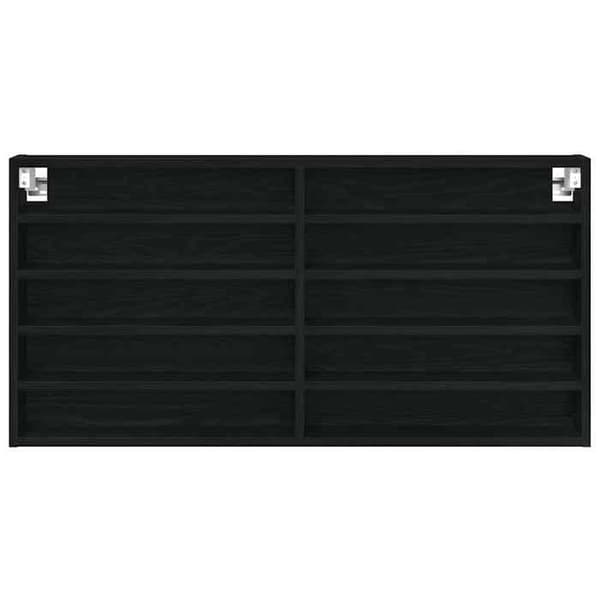 Maison Exclusive - Vitrine vægmontering Sort eg 100 x 8,5 x 50 cm svart ek
