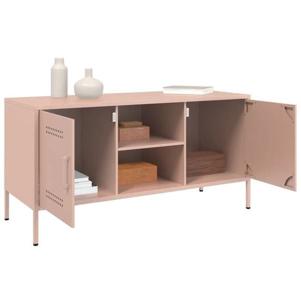 Maison Exclusive - TV-møbel rosa 100,5x39x50,5 cm stål