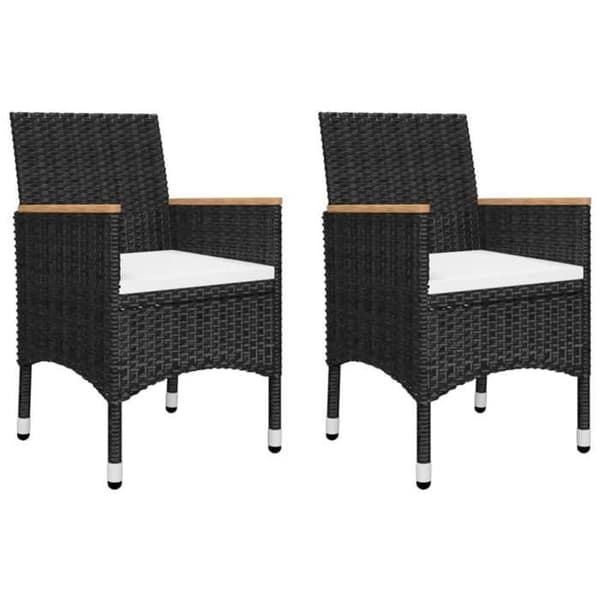 Maison Exclusive - Have spisebordssæt 5 stk Sort Svart