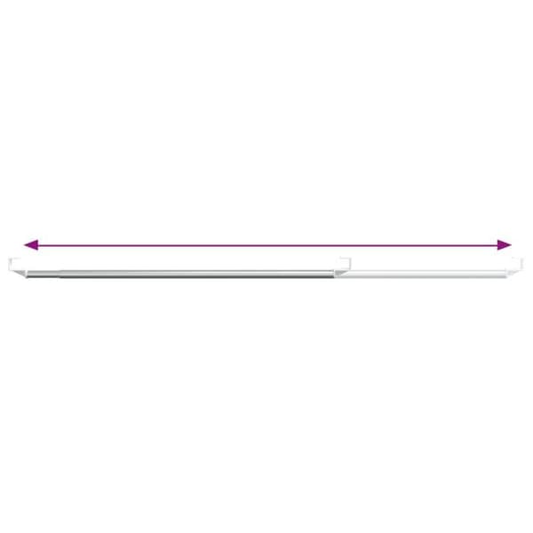 Maison Exclusive - Gardinstänger 2 st vit och silver 60-105 cm aluminium
