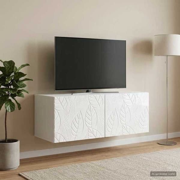 Maison Exclusive - Väggmonterad TV-möbel 59,5 x 41 x 30 cm Vit blank