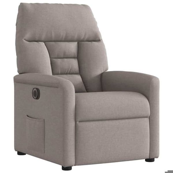 Maison Exclusive - Elektrisk lutbar fåtölj Taupe Tyg
