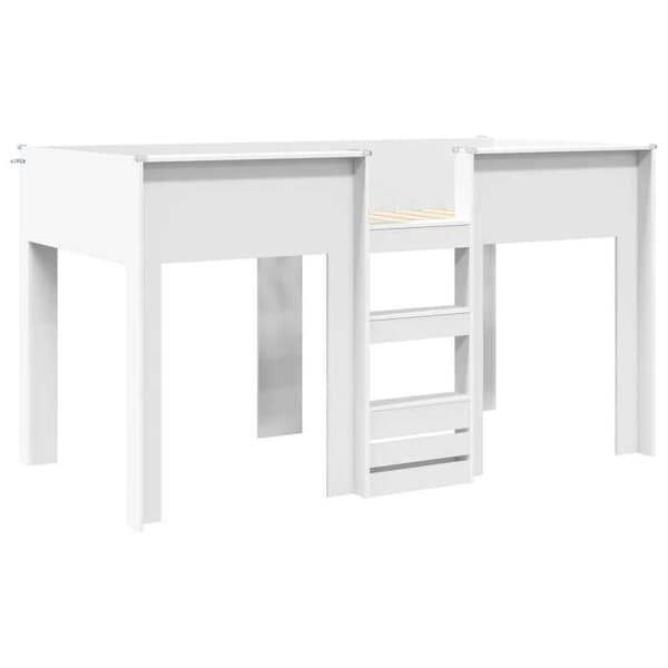 Seng i højden - EKSKLUSIV HUS - 80 x 200 cm - 2 pladser - Ingeniørtræ - Hvid Vit