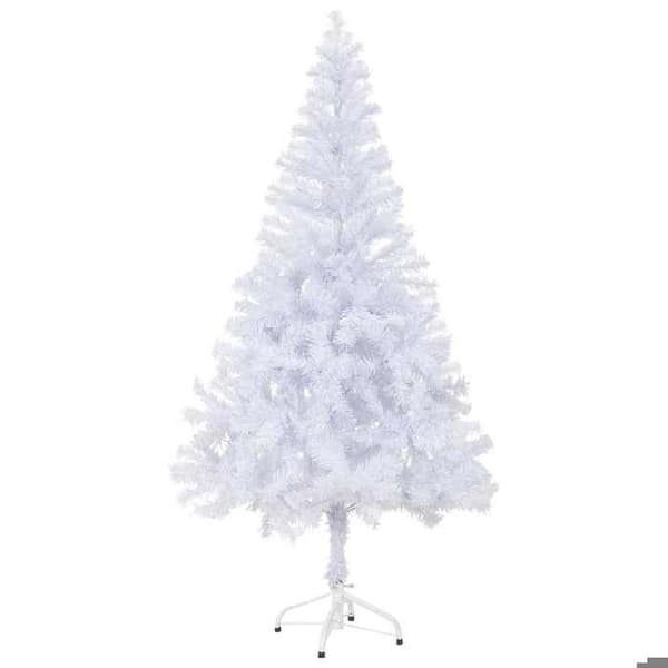 Maison Exclusive - Forudbelyst kunstigt juletræ/bolde 120 cm 230 grene Vit