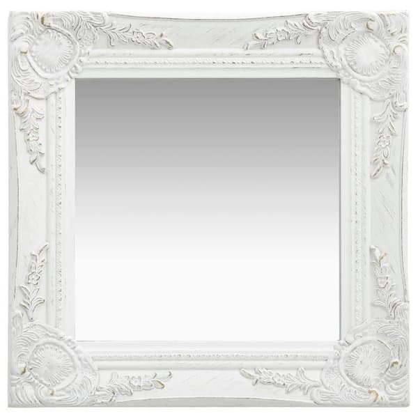 Maison Exclusive - Barockstil väggspegel 40x40 cm Vit
