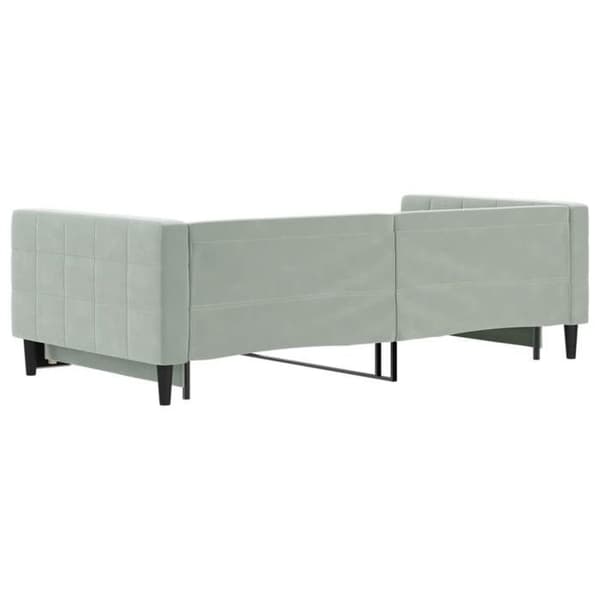 Maison Exclusive - Sovesofa med udtræk uden madras lys grå 100x200 cm