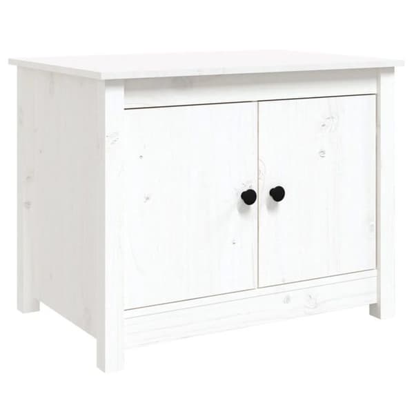 Maison Exclusive - Låg bord Vit 71x49x55 cm Massivt furu Vit