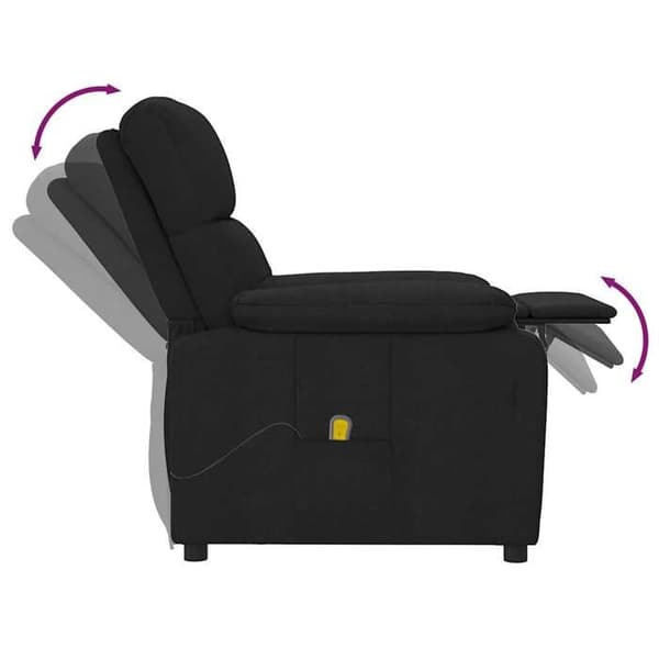 Maison Exclusive - Sort stof massage stol Svart