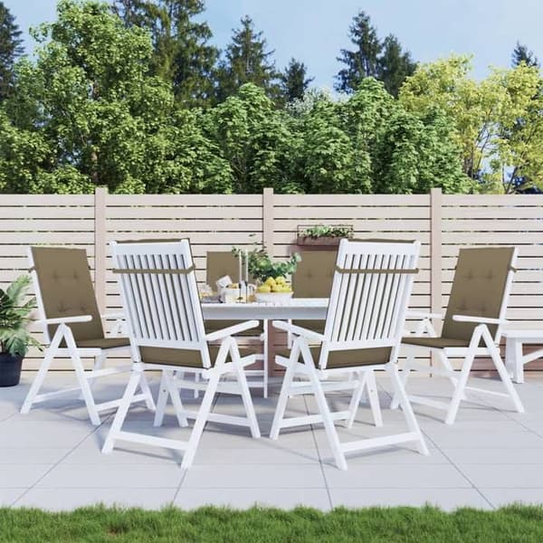 Maison Exclusive - Stolar med hög rygg, 6-pack, blandad taupe tyg