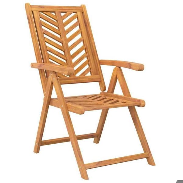 Maison Exclusive - Fällbara trädgårdsstolar set om 3 i massiv akaciaträ
