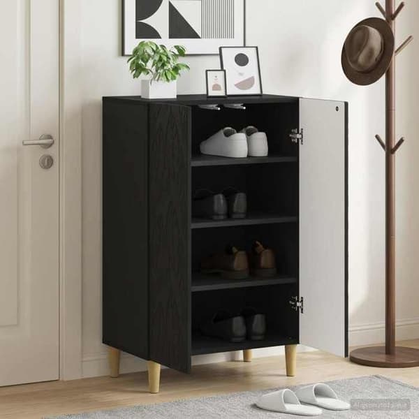 Maison Exclusive - Skoskab DELFT 59,5 x 39,5 x 90 cm Sort