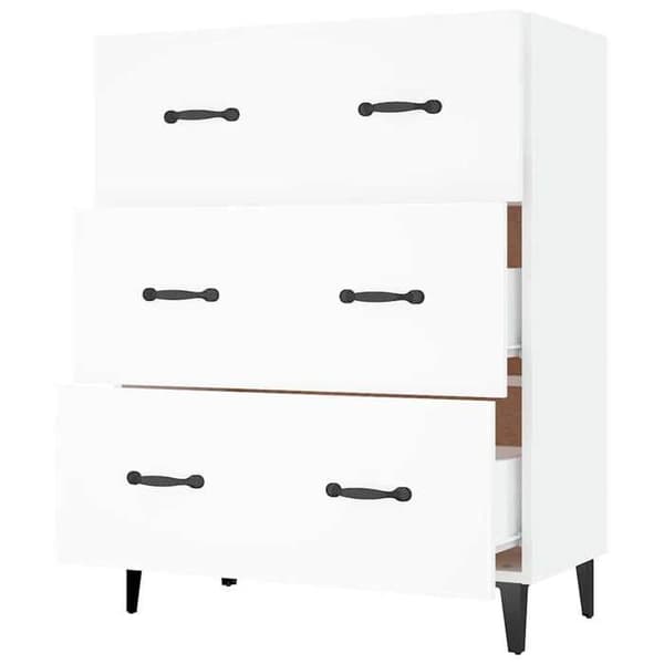 Maison Exclusive - Vit buffé 69,5x34x90 cm ingenjörsträ Vit