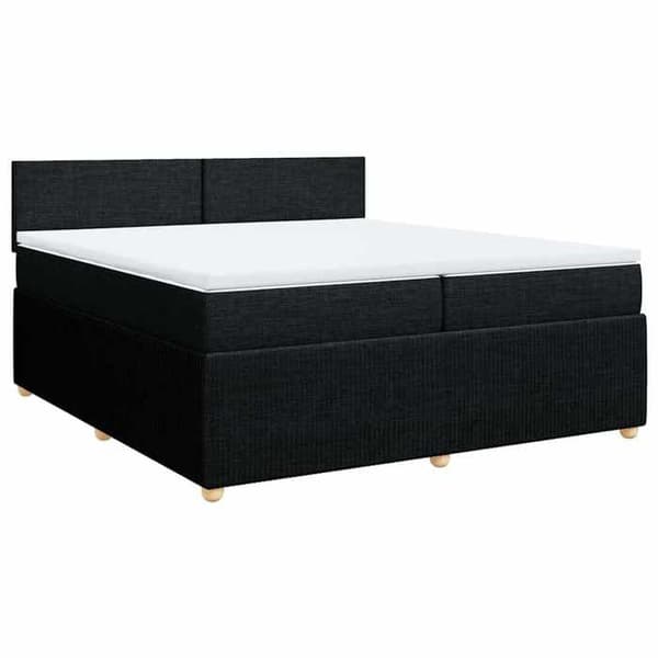 Sengestel med madras - 200x200 cm - Sort - Personaliserbare LED-lys - 2 pladser