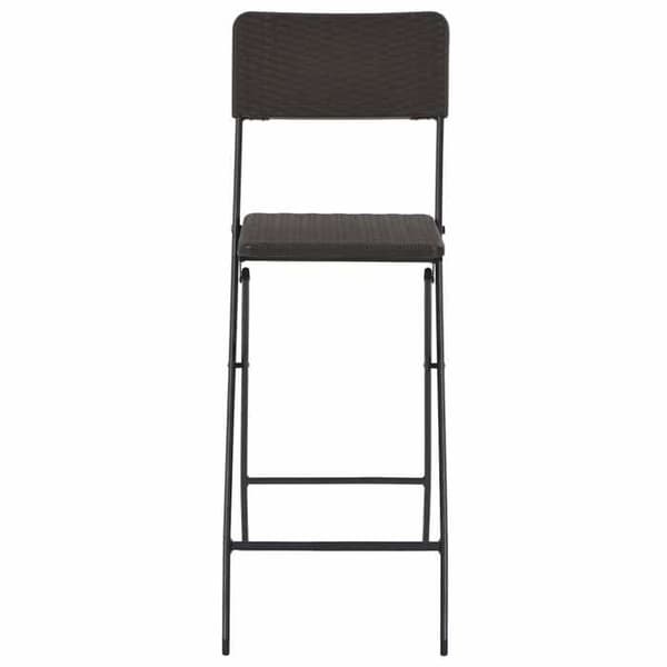 Maison Exclusive - Foldbar barstol sæt af 2 PEHD og stål med rattanlook